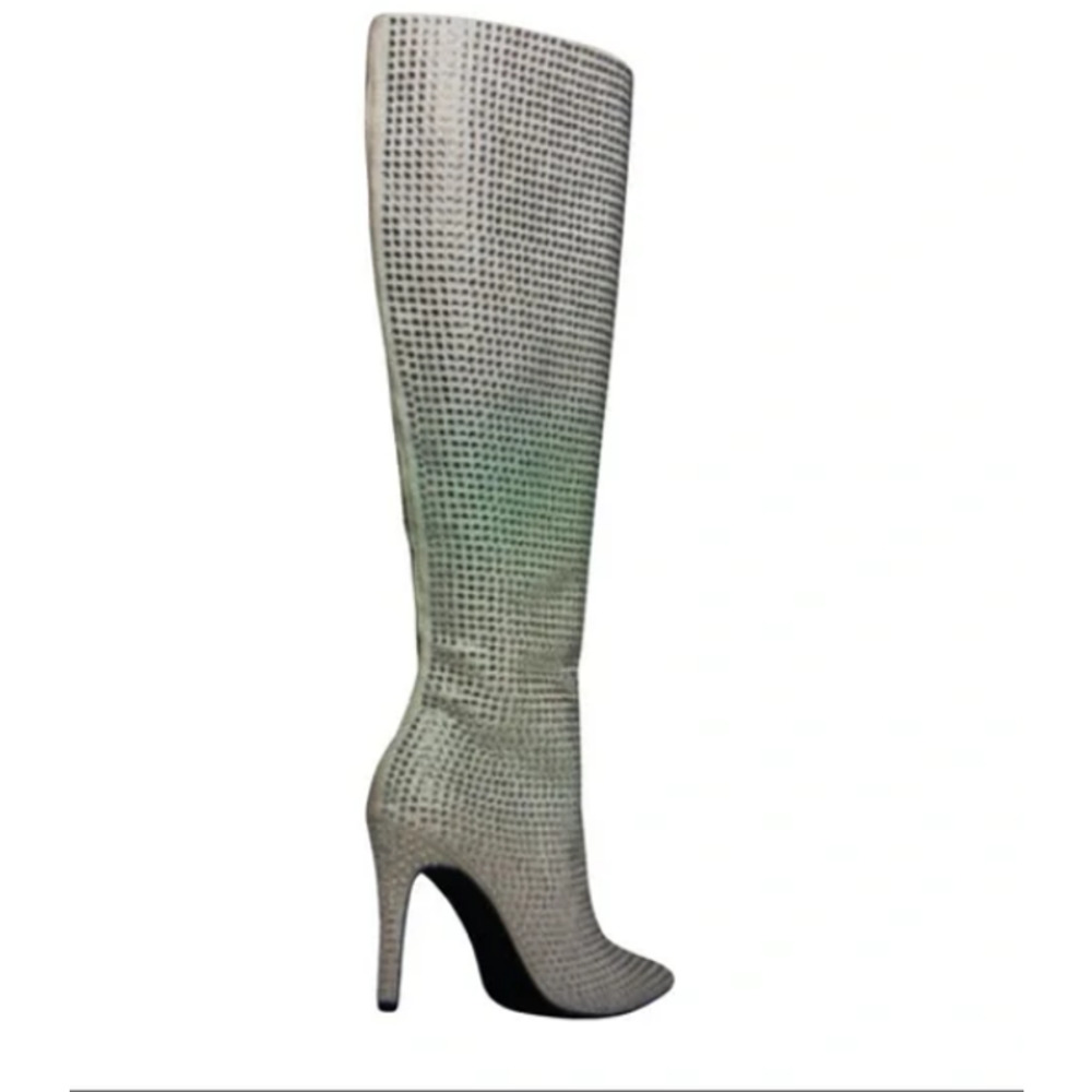 ShoeDazzle Pedrina Rhinestone Heeled Boots - Size 7.5 - Picture 5 of 7